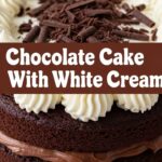 Chocolate Cake With White Cream