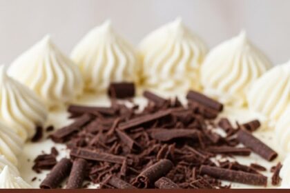 Chocolate Cake With White Cream