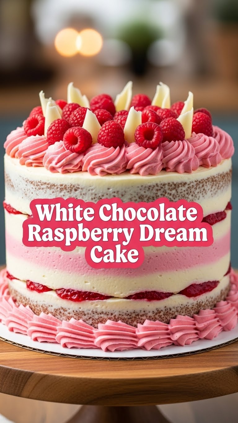 White Chocolate Raspberry Dream Cake
