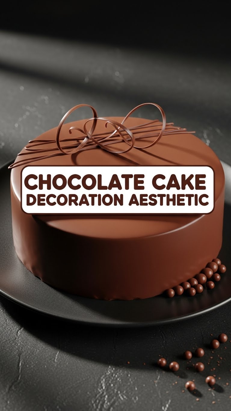 Chocolate Cake Decoration Aesthetic