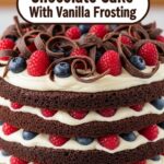 Chocolate Cake With Vanilla Frosting