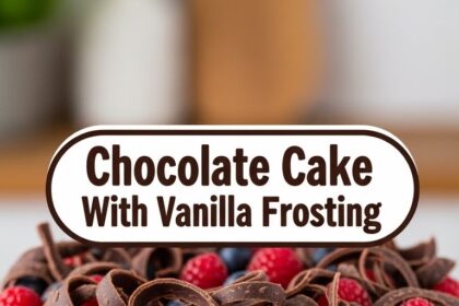 Chocolate Cake With Vanilla Frosting