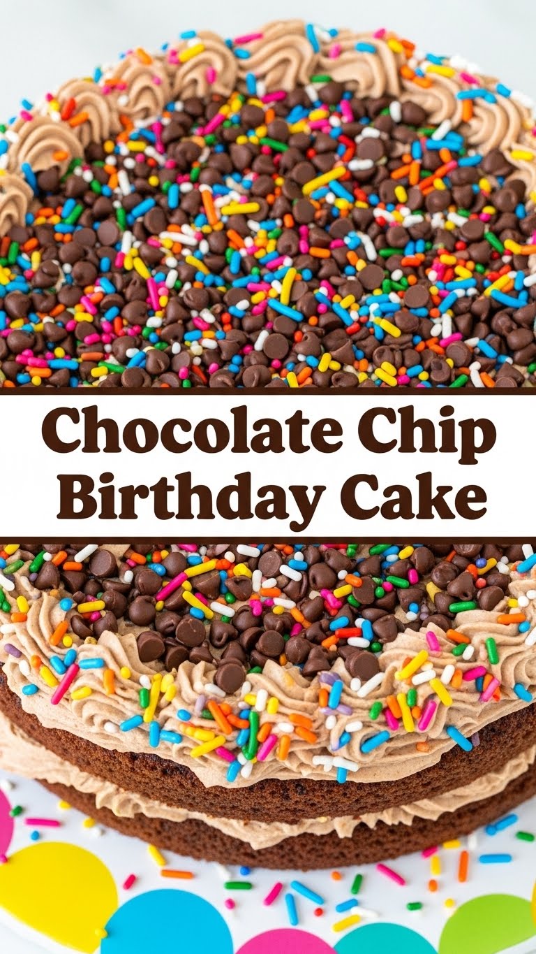 Chocolate Chip Birthday Cake