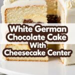 White German Chocolate Cake With Cheesecake Center