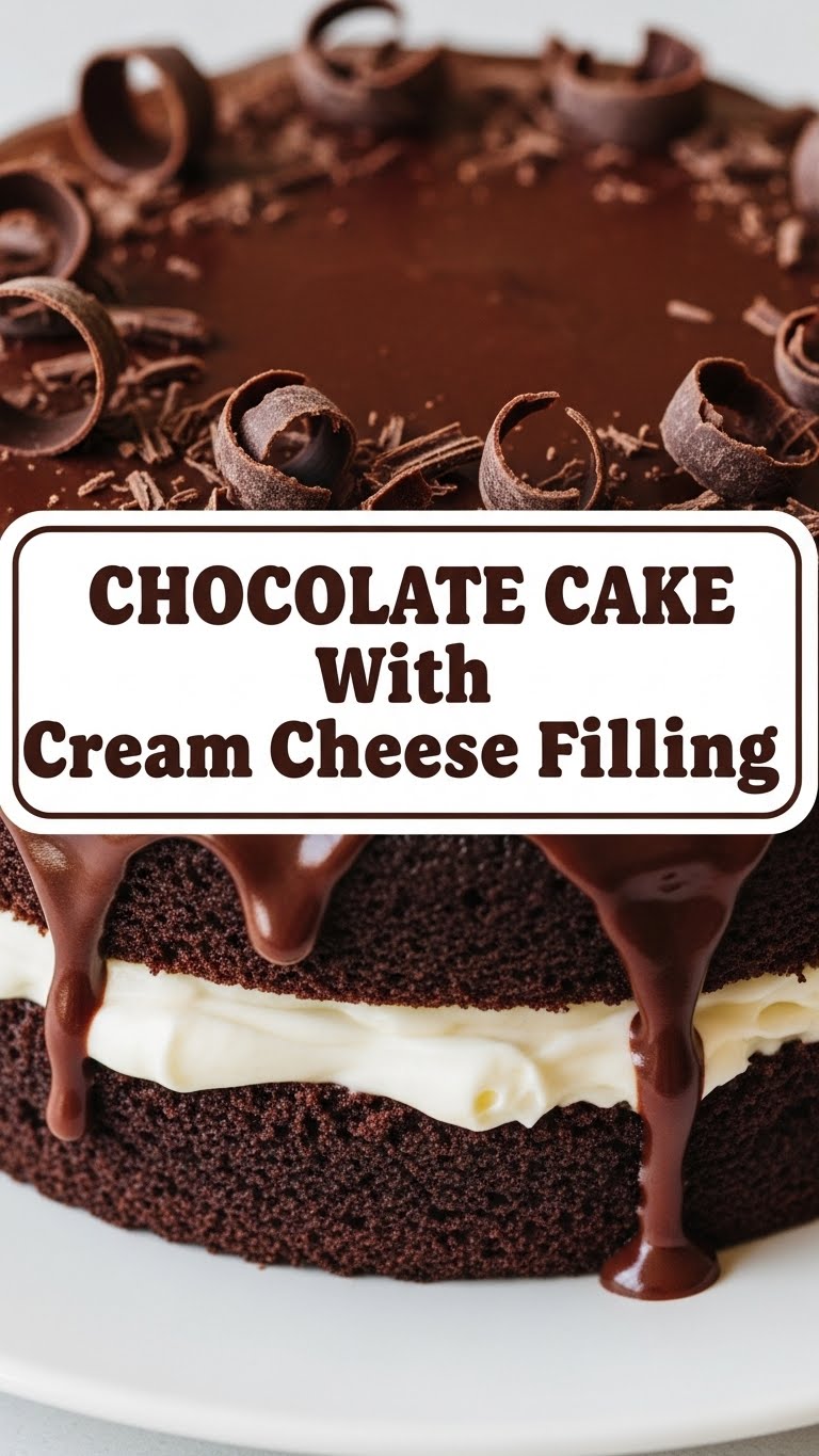 Chocolate Cake With Cream Cheese Filling