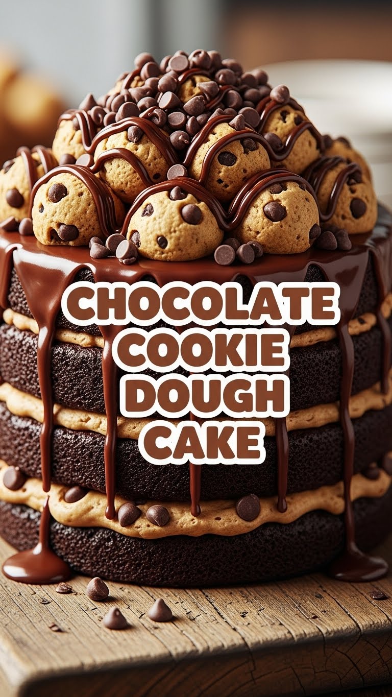 Chocolate Cookie Dough Cake