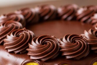 Yellow Cake And Chocolate Frosting