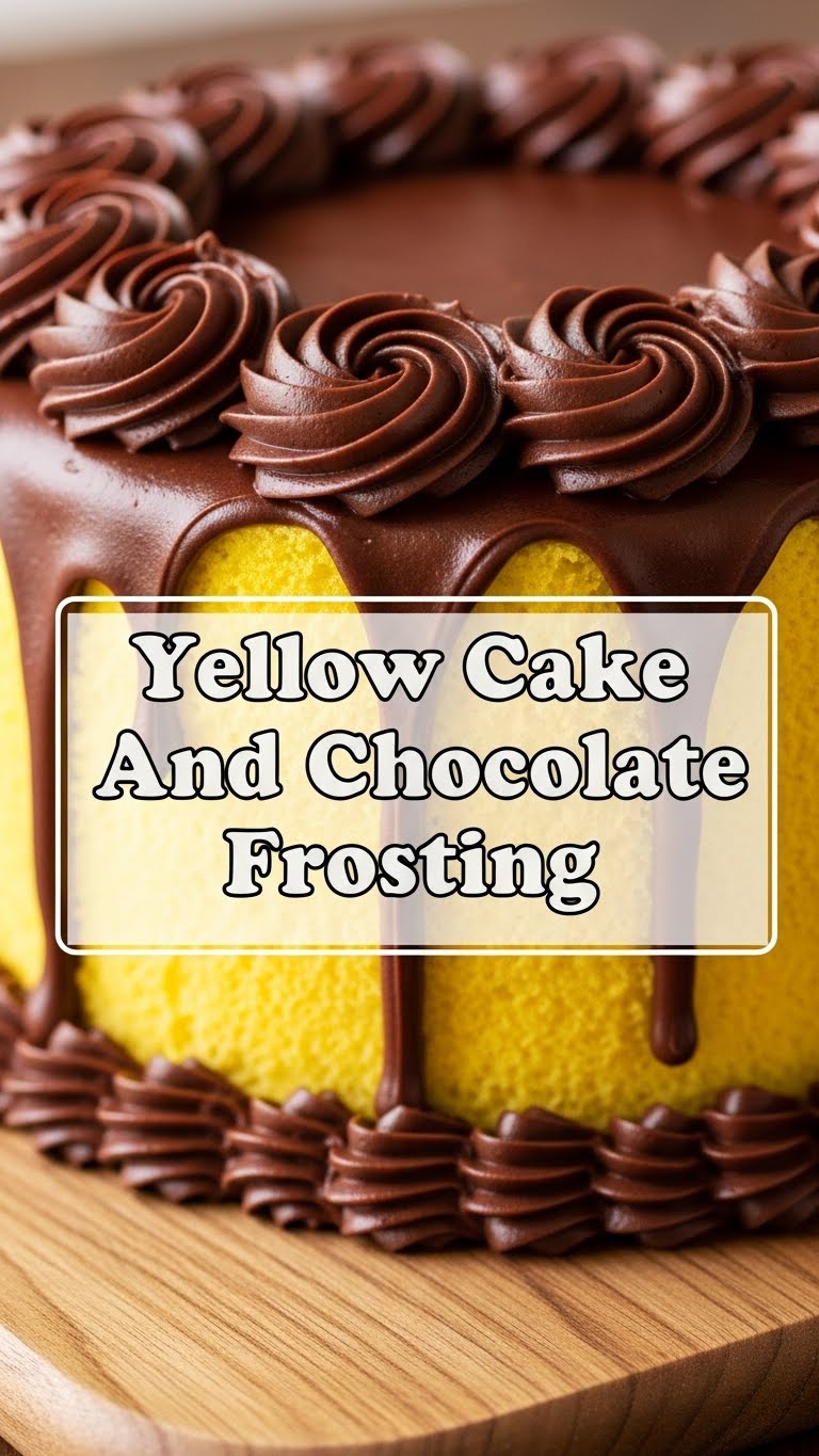 Yellow Cake And Chocolate Frosting