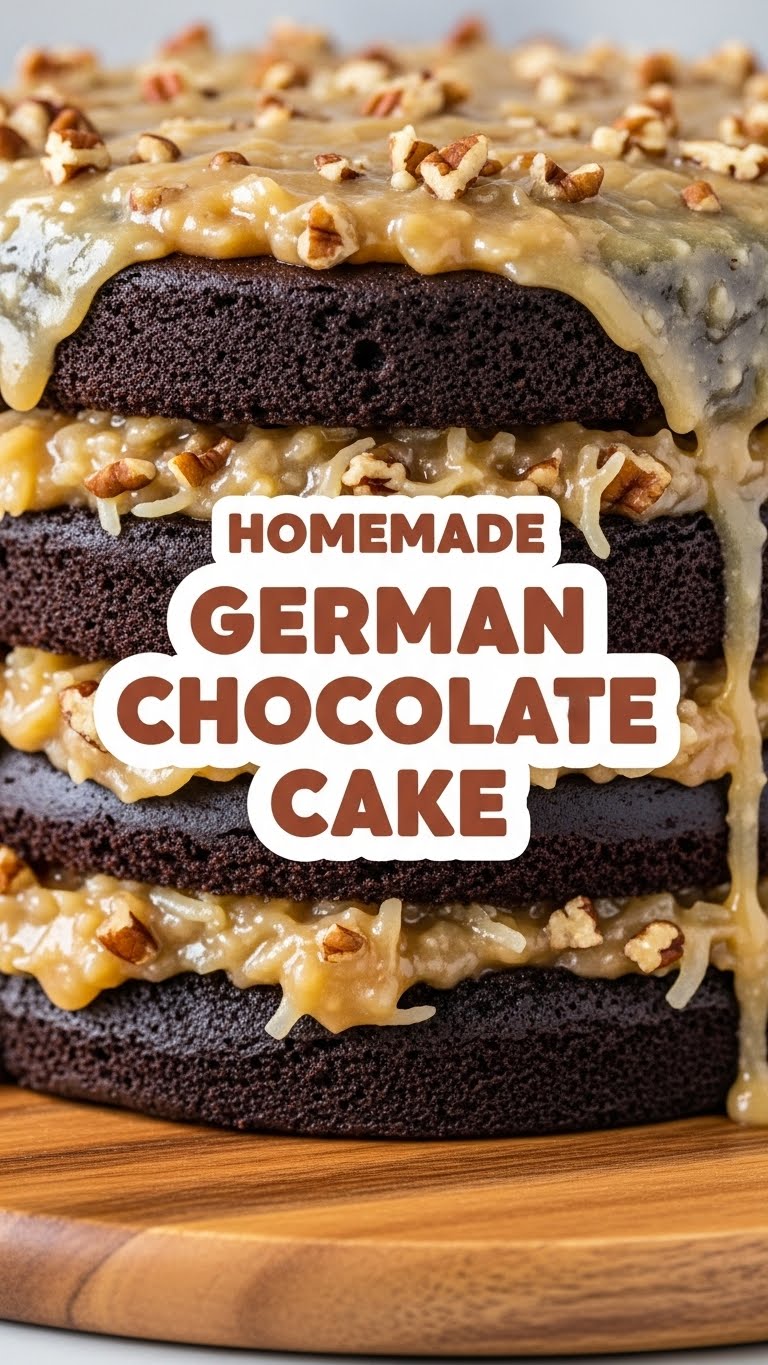 Homemade German Chocolate Cake