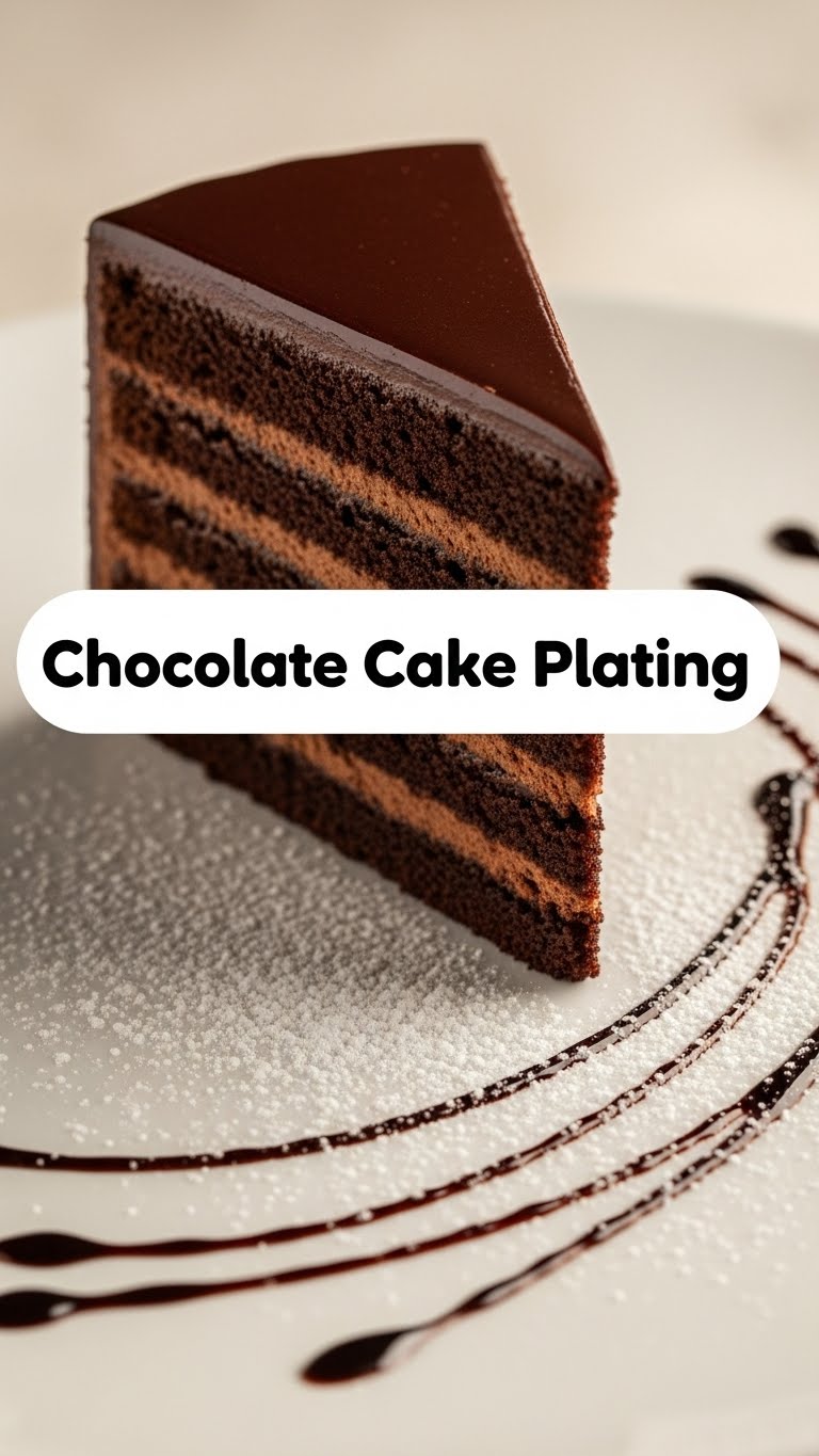 Chocolate Cake Plating