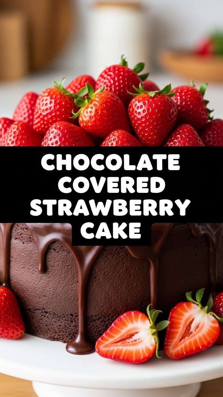 Chocolate Covered Strawberry Cake
