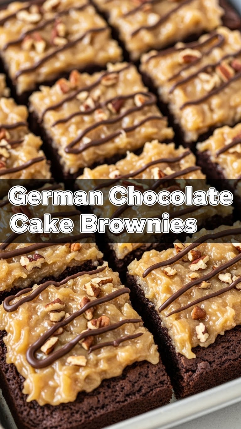 German Chocolate Cake Brownies