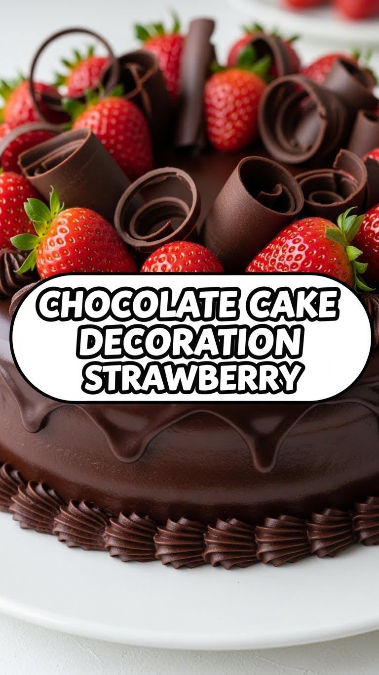 Chocolate Cake Decoration Strawberry