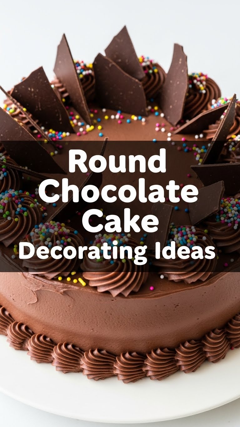 Round Chocolate Cake Decorating Ideas