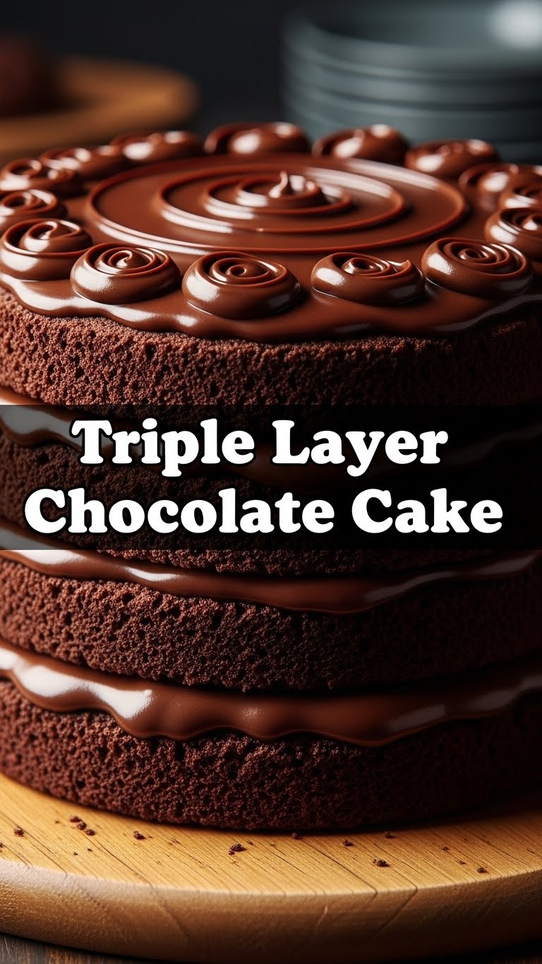 Triple Layer Chocolate Cake