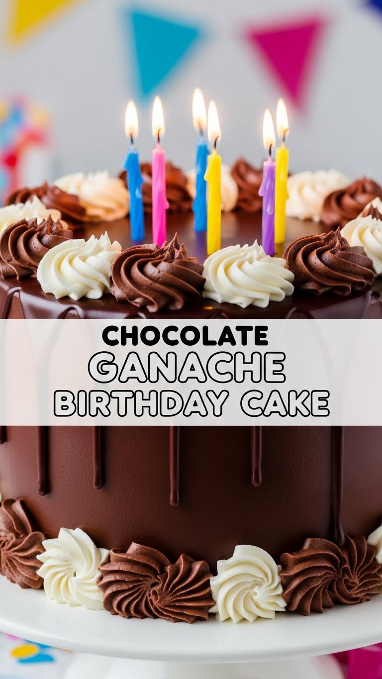 Chocolate Ganache Birthday Cake