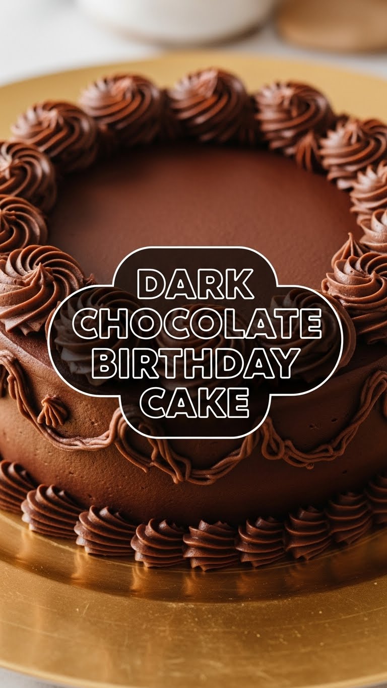 Dark Chocolate Birthday Cake