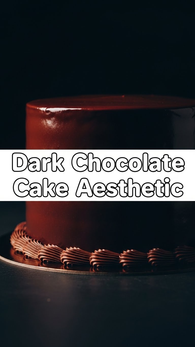 Dark Chocolate Cake Aesthetic