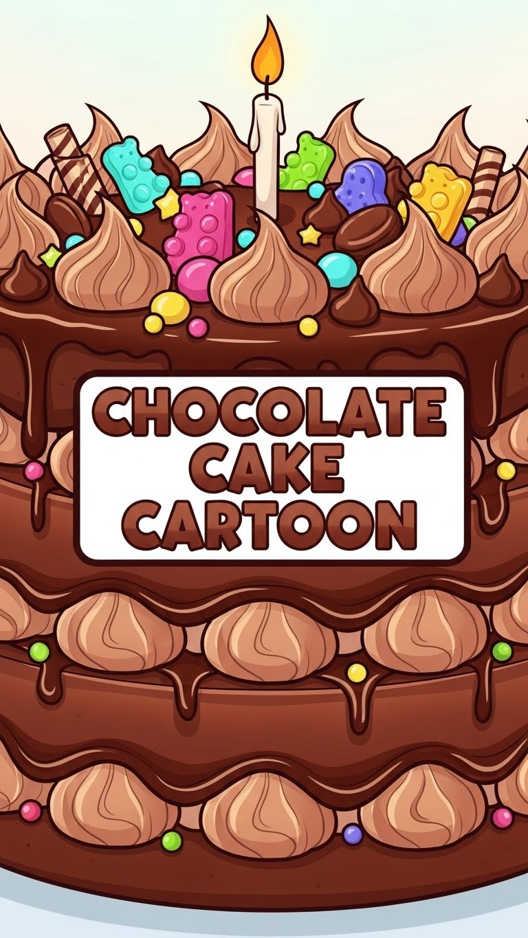 Chocolate Cake Cartoon