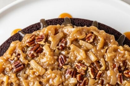 Upside Down German Chocolate Cake