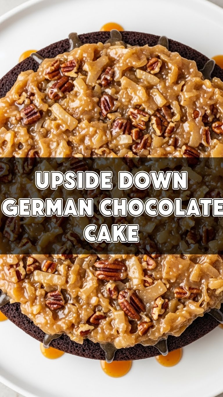 Upside Down German Chocolate Cake