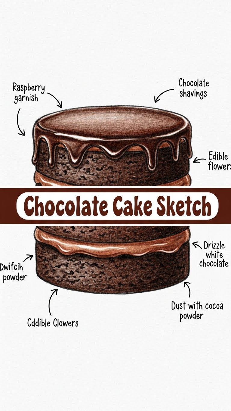 Chocolate Cake Sketch