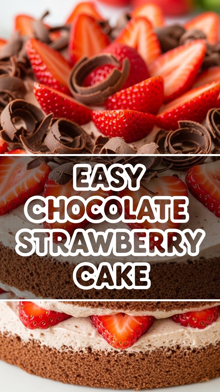 Easy Chocolate Strawberry Cake