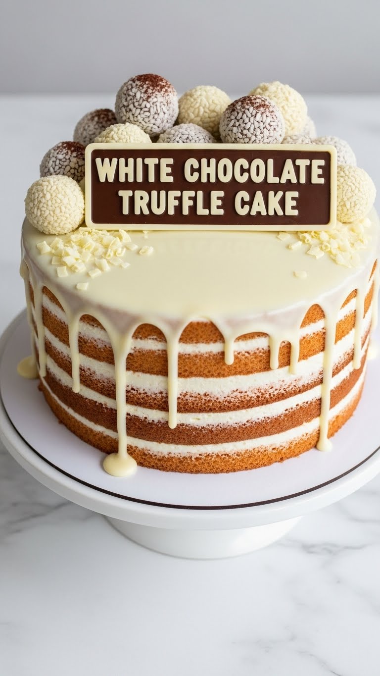 White Chocolate Truffle Cake