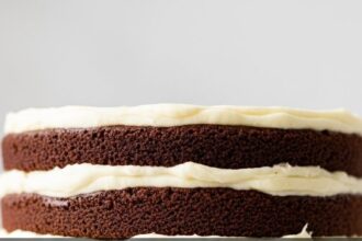 Chocolate And Vanilla Cake Layer