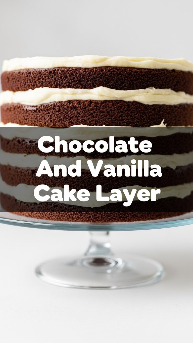 Chocolate And Vanilla Cake Layer