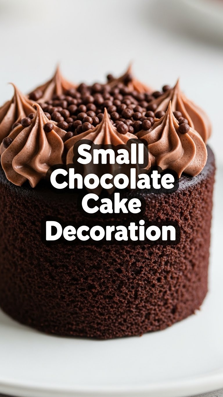 Small Chocolate Cake Decoration
