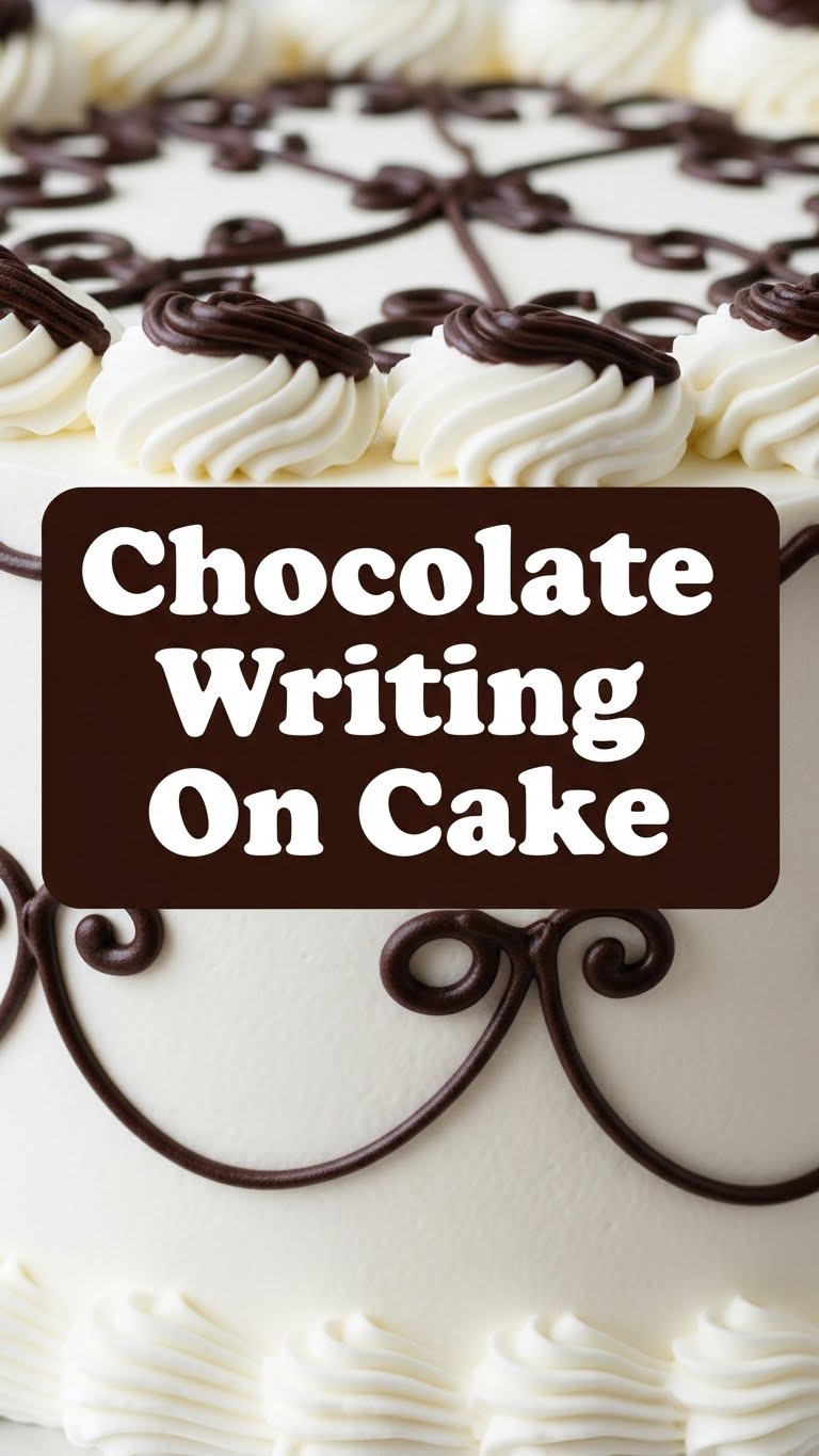 Chocolate Writing On Cake