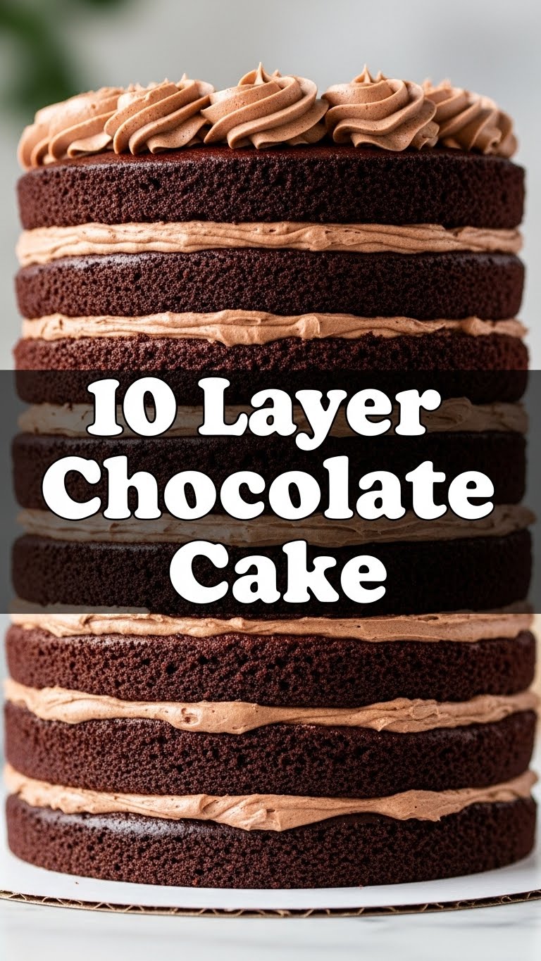 10 Layer Chocolate Cake