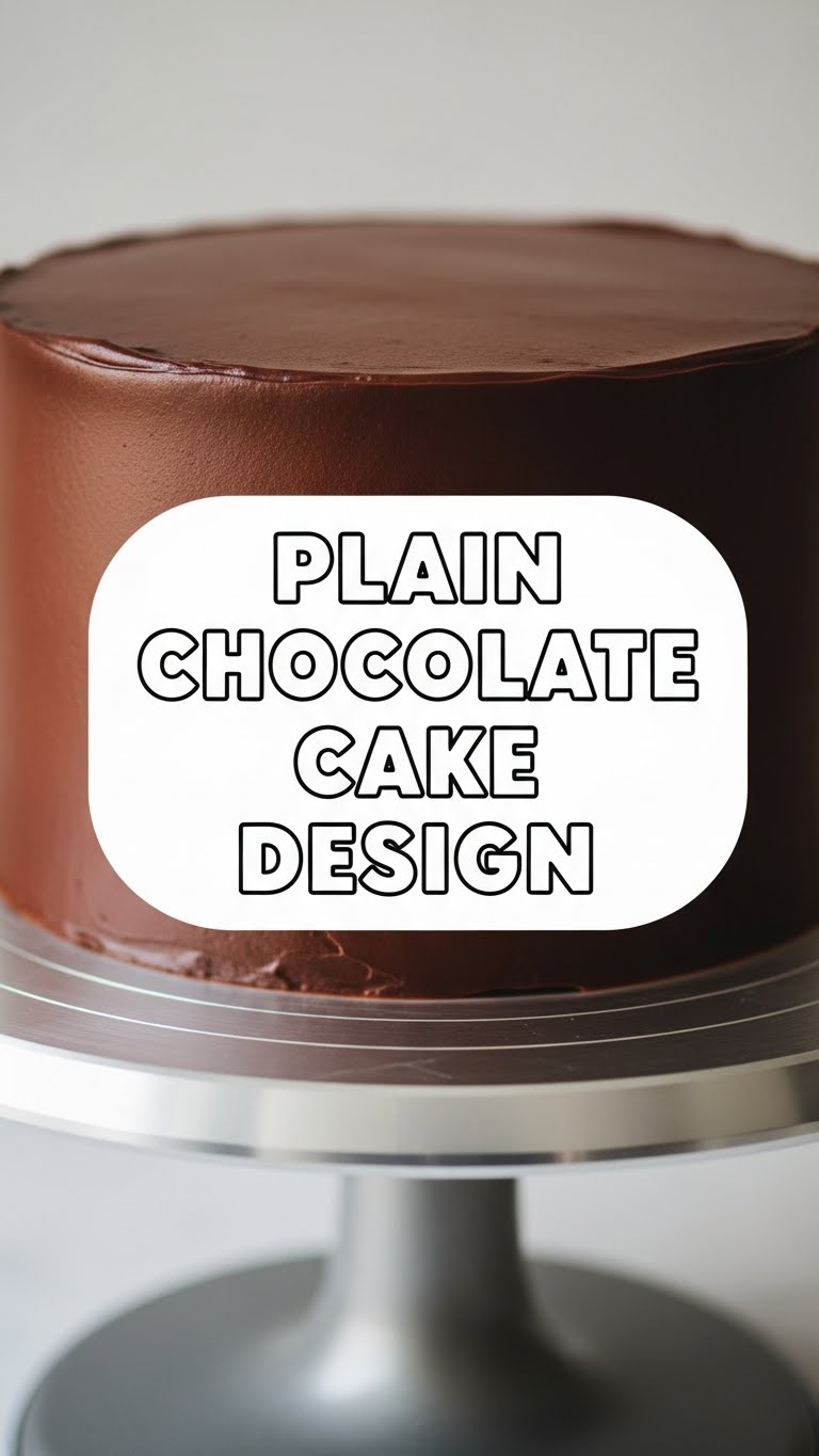 Plain Chocolate Cake Design