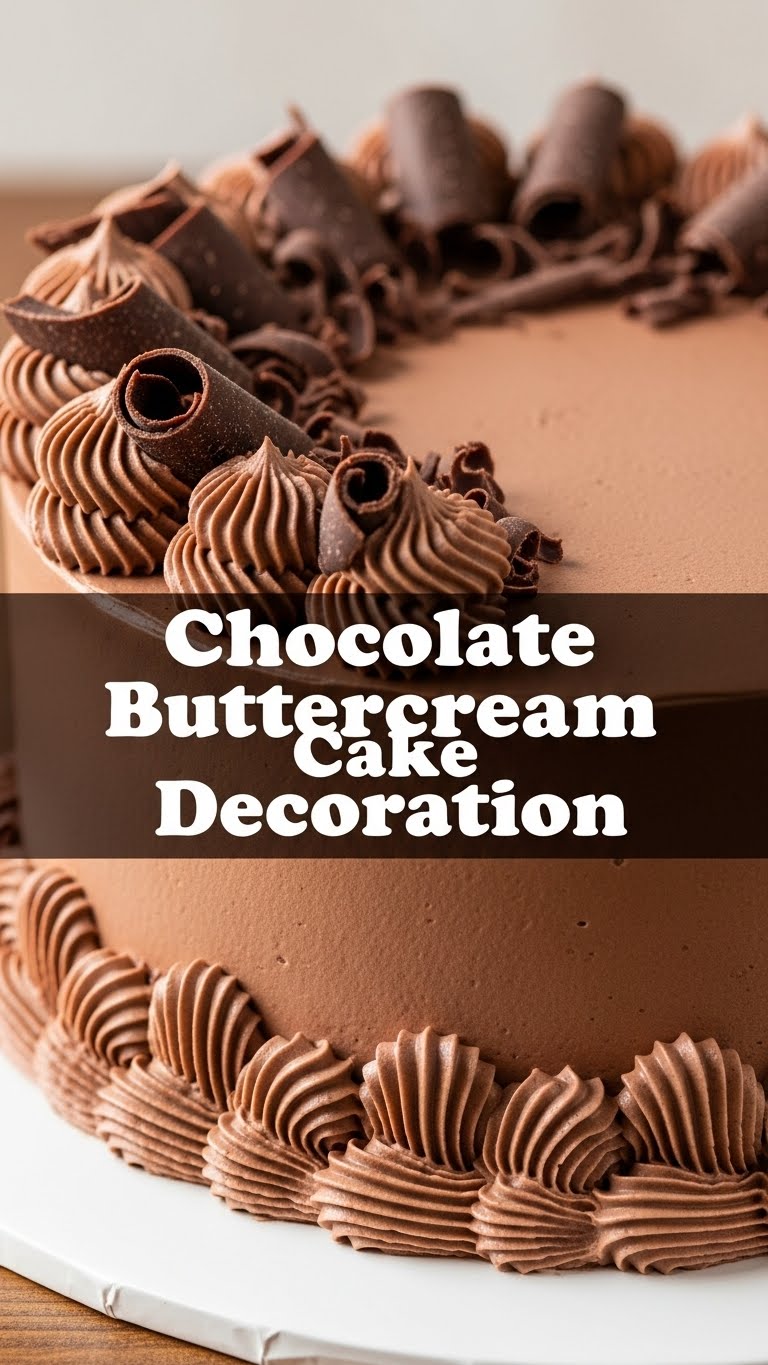Chocolate Buttercream Cake Decoration