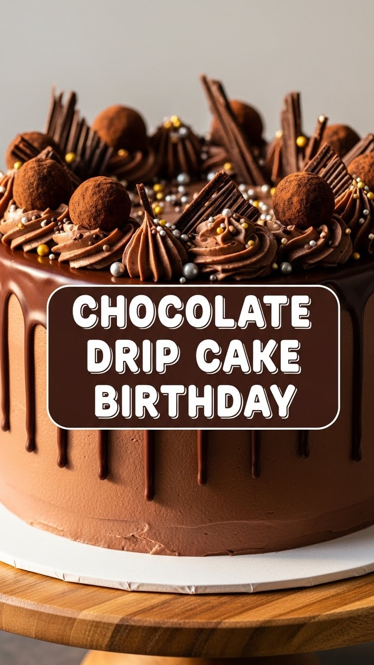 Chocolate Drip Cake Birthday