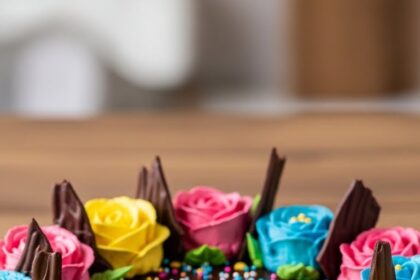 Decorated Chocolate Cake