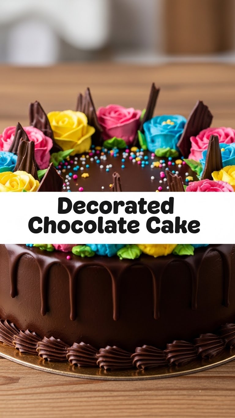 Decorated Chocolate Cake
