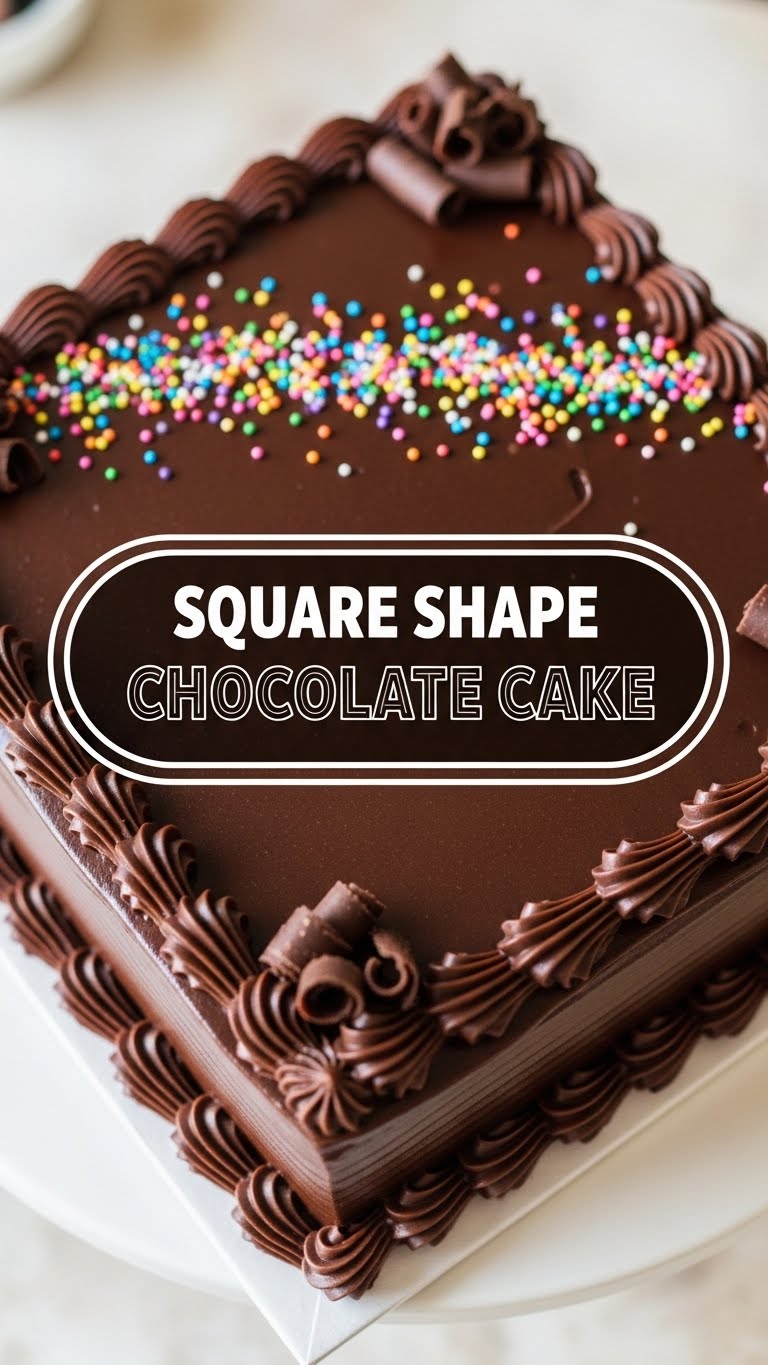 Square Shape Chocolate Cake