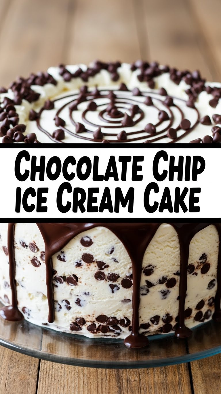 Chocolate Chip Ice Cream Cake