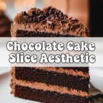 Chocolate Cake Slice Aesthetic