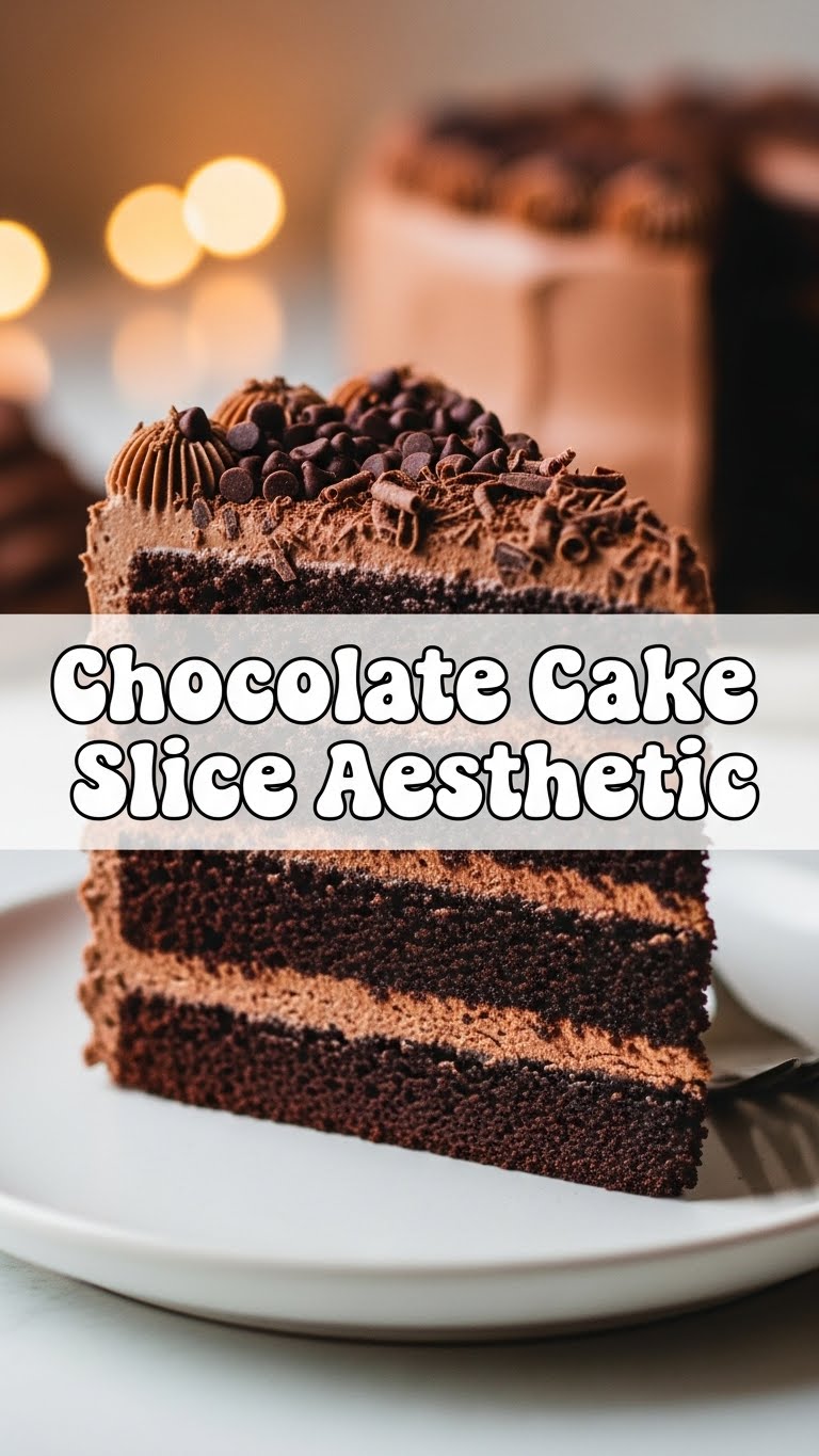 Chocolate Cake Slice Aesthetic