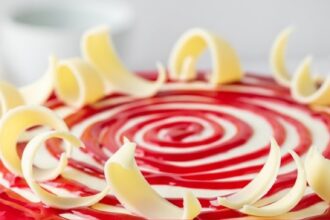 White Chocolate Raspberry Poke Cake