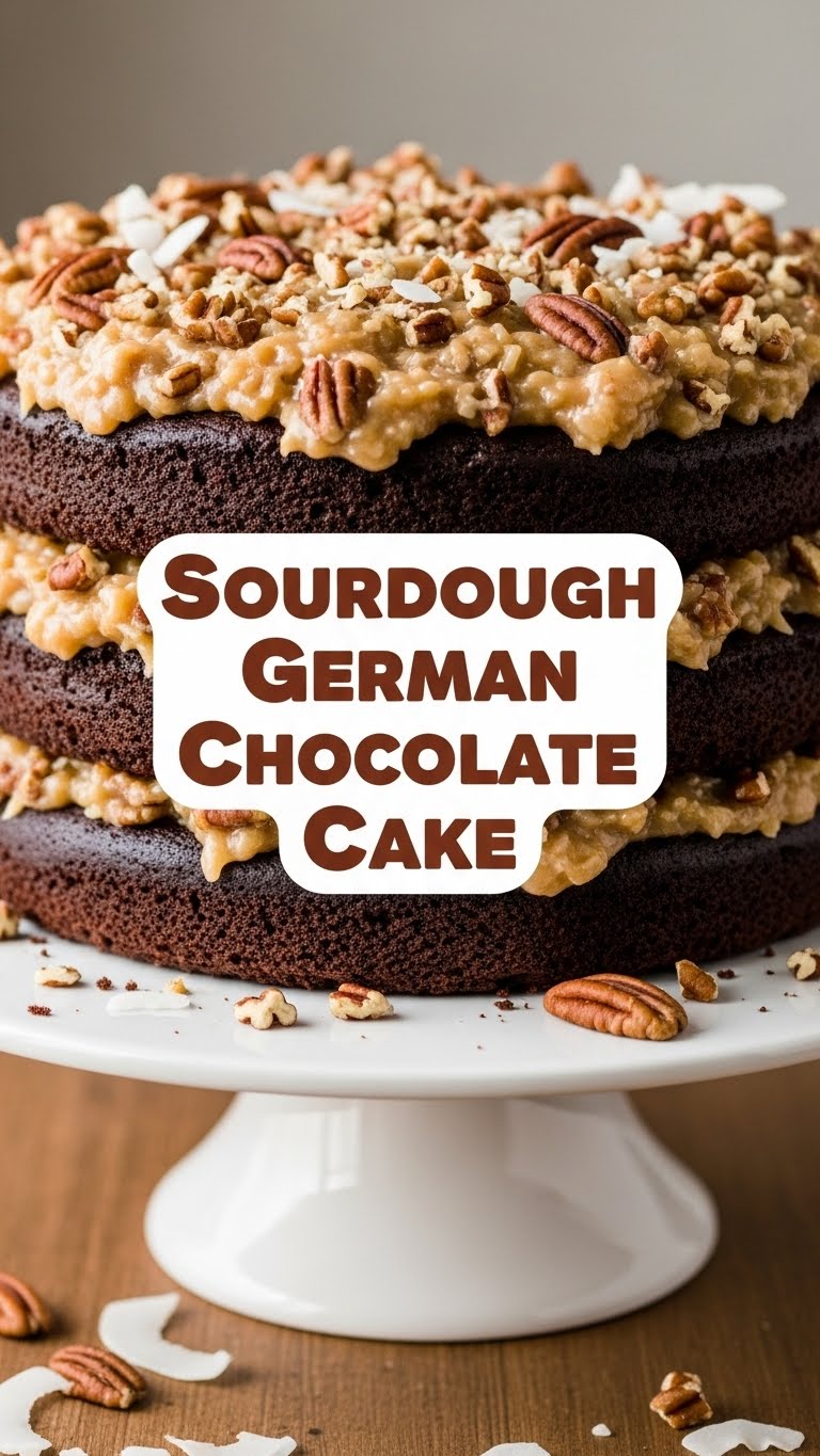 Sourdough German Chocolate Cake