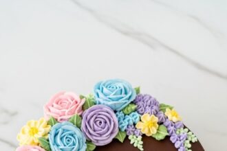 Chocolate Cake Flowers