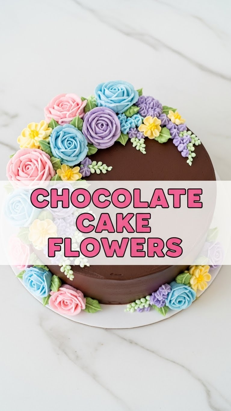 Chocolate Cake Flowers
