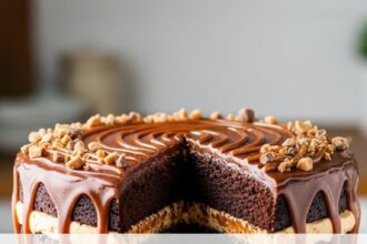 Chocolate Caramel Toffee Crunch Cake
