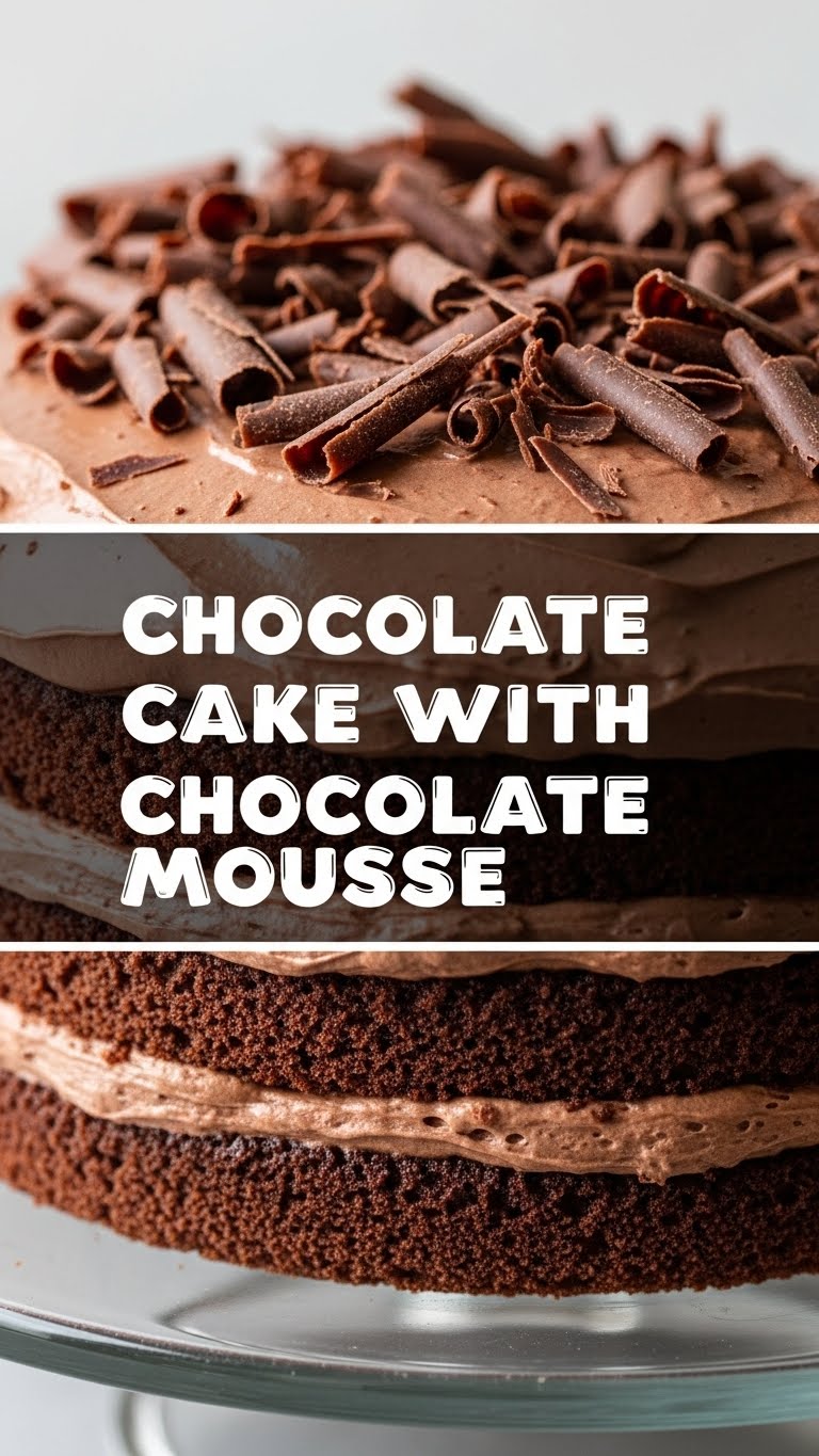Chocolate Cake With Chocolate Mousse