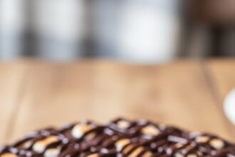 Marshmallow Chocolate Poke Cake