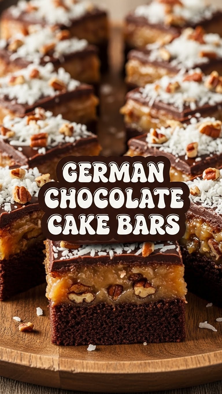 German Chocolate Cake Bars